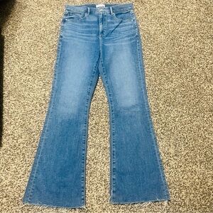(EUC) LOFT Women's Light Blue Wide Leg Jeans Size 10